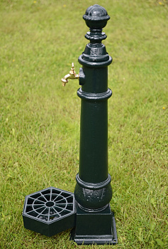 Алюминиевая садовая колонка для воды зеленая GLQ 1388