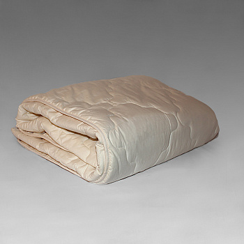 Хлопковое одеяло Natures «Хлопковая нега», односпальное, стеганое, легкое, 140х205 см, сливочное с кантом