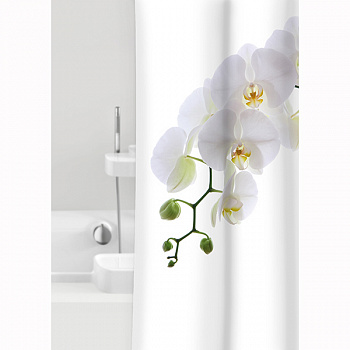 Штора для ванной комнаты текстильная Bacchetta 180х200 Orchidea, 7826