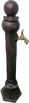 Чугунная садовая колонка для воды коричневая GLQ 488